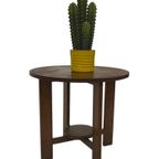 Art Deco Plantentafeltje Bijzettafeltje Eikenhouten Jaren 50 thumbnail 18