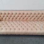 Chesterfield Vintage Design Bank Camel Beige Leer Kubus Model thumbnail 19