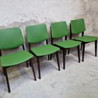 Set 4 Vintage Stoelen Jaren 60 Nieuw Bekleed Met Skai thumbnail 14