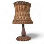 Scandinavian Rattan / Wicker Table Lamp thumbnail 2
