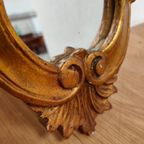 Vintage Hollywood Regency Goudkleurige Barok Rococo Spiegel Kuifspiegel 6 thumbnail 9