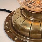 Art Deco/Early 30’S - Ceiling Mounted Lamp With Crystal Shade - Brass Base And Ceramic Socket thumbnail 11