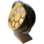 Vintage Space Age Tafellamp Met Marmeren Voet En Draaibare Verchroomde Metalen Kap thumbnail 2