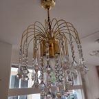 Opaliserende Hollywood Regency Hanglamp Kroonluchter Vintage thumbnail 2