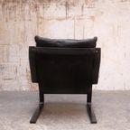 High-Back Scandianavian Lounge Chair / Fauteuil - Leder thumbnail 6