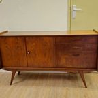 Vintage Teak Fineer Dressoir Lowboard Kast Kastje thumbnail 4