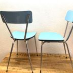 Vintage Formica Blauwe Stoelen thumbnail 2