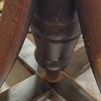 Antieke Bentwood Swivel Pianokruk Krukje thumbnail 13