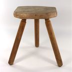 Vintage Houten Kruk Driepoot thumbnail 2