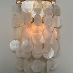 Capiz Schelpen Wandlamp Lamp Goud Frame Opaline Schelpen thumbnail 5