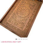 Dienblad Uit India, Houtsnijwerk thumbnail 9