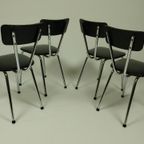 4 X Vintage Stoelen In Skai Leer, Jaren 60 - 80 thumbnail 7