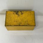 Brocante Koopmans Blik Antiek Bewasr Kistje Oker thumbnail 6