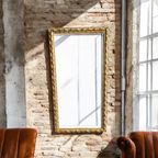 Vintage Geslepen Spiegel In Houten Kader In Het Goud thumbnail 6