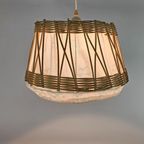 Philips - Npd 264 - Hanglamp - Pitriet - Rotan - Textiel - 60'S thumbnail 3