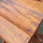 6 Antieke Wabi Sabi Massief Hout Eetkamerstoelen thumbnail 16