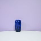Glanzende Blauwe West Germany Vaas thumbnail 2
