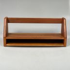 Vintage Wandplank, <<<brand>>>, Massief Teak, Denemarken 1970's thumbnail 20