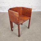 Compleet Wortelhouten Art Deco Bureau thumbnail 7