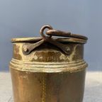 Antieke Geel Koperen Pot Of Ketel thumbnail 11