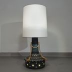 German Ceramic Vase Lamp / Rope Oversized Floor Lamp thumbnail 9