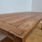 Vintage Franse Boeren Eettafel Eetkamertafel Tafel Met Lades Teakhout thumbnail 2