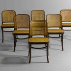 Set Van 6 Vintage Mid-Century Thonet 811 Stoelen Door Josef Hoffmann thumbnail 4