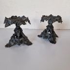 2 Franse Planthouders Tazza Zamac Antiek Art Nouveau thumbnail 6