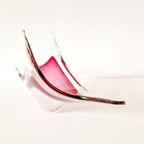 Vintage Murano Schaal Roze Glazen Schaal thumbnail 7