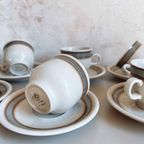 Vintage Colditz Aardewerk Servies – Set Van 6 Kop En Schotels thumbnail 2