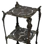 Franse Art Nouveau Plantentafel Etagère Kunstbrons Antiek Ca1900 thumbnail 9
