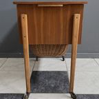 Teak Sewing Box Table Danish 1960S thumbnail 7