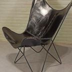 Zwarte Leer Vliender Fauteuil Stoel thumbnail 6
