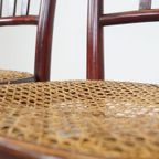 Set Van 2 Originele Vintage Thonet Design Bistro Stoelen Met Gematte Zitting thumbnail 13