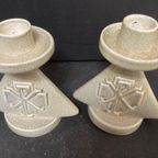 Set Pax Christi Hollands Aardewerk Kandelaren Prijs/set thumbnail 4