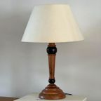 Vintage Turned Wood Table Lamp thumbnail 4
