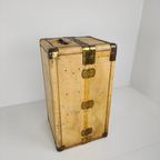 1930S Garderobe Stoomkoffer Van Hartmann – Geitenleren Kist thumbnail 2
