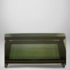 1970S Space Age Coffee Table With Smoked Glass Top And Black Frame thumbnail 6