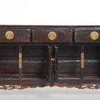 Antiek Houten Chinees Dressoir/ Altaar In Een Warme Donkere Kleur En Mooie Details thumbnail 7