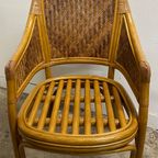4 Rotan Webbing Bamboo Diner Stoelen , 1980s thumbnail 13