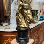Maison Jansen Lamp In De Vorm Van Een Paardenhoofd, Twee Lampen. thumbnail 8