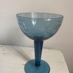 Vintage Cocktail Glazen - Blauw/Petrol Kleur - Set Van 6 thumbnail 12