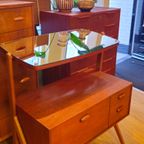 Vintage Deense Make-up Kaptafel Spiegel Make Up Opmaak Tafel thumbnail 11