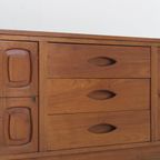 Vintage Brutalist Teak Houten Dressoir Jaren 60 thumbnail 3