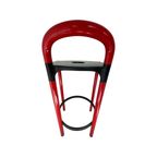 Anna Castelli - Kartell - Bar Stool, Model Polo - Red And Black Edition thumbnail 7