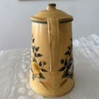Vintage Haïti Grote Sier Theepot Met Beide Kanten Rozen Dessin thumbnail 8