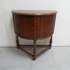 Eiken Halve Maan Tafel Met Rolluik thumbnail 2