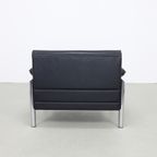 Postmodern Lounge Chair In Chrome And Leather, 1980S thumbnail 5