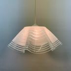 Mid-Century Minimalist Folded Glass Hanging Lamp, 1980’S thumbnail 8