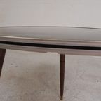 Driehoekige Vintage Bijzettafel, Salontafel Op Drie Poten thumbnail 11